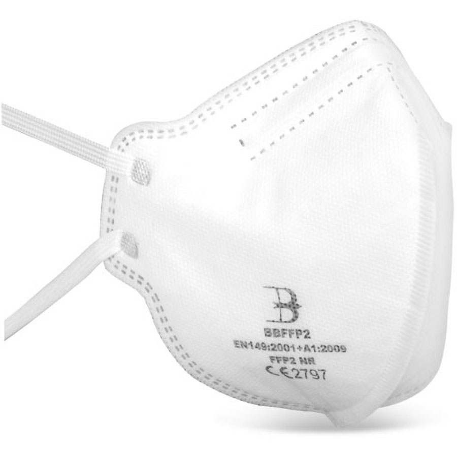 Beeswift BBEFFP2 FFP2 Fold Flat Mask White | BK Safetywear